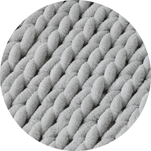 Product: Chenille Throw Blanket | Swatch: Chenille Glacier Grey