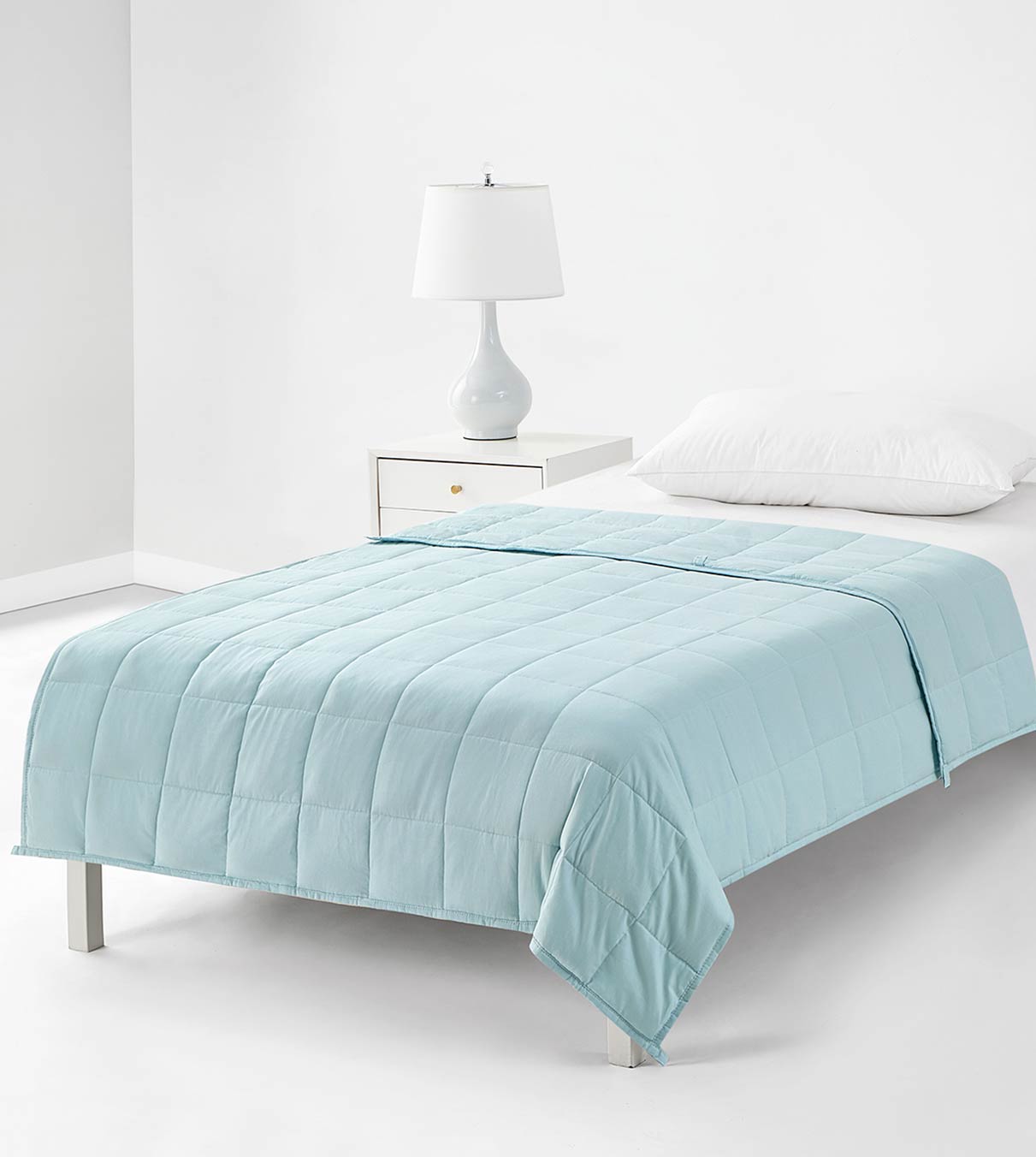 Product: Original Cotton Weighted Blanket | Color: Light Blue