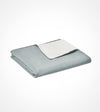 Product: Cotton-Polyester Weighted Blanket Duvet Cover | Color: Reversible Light Green Grey