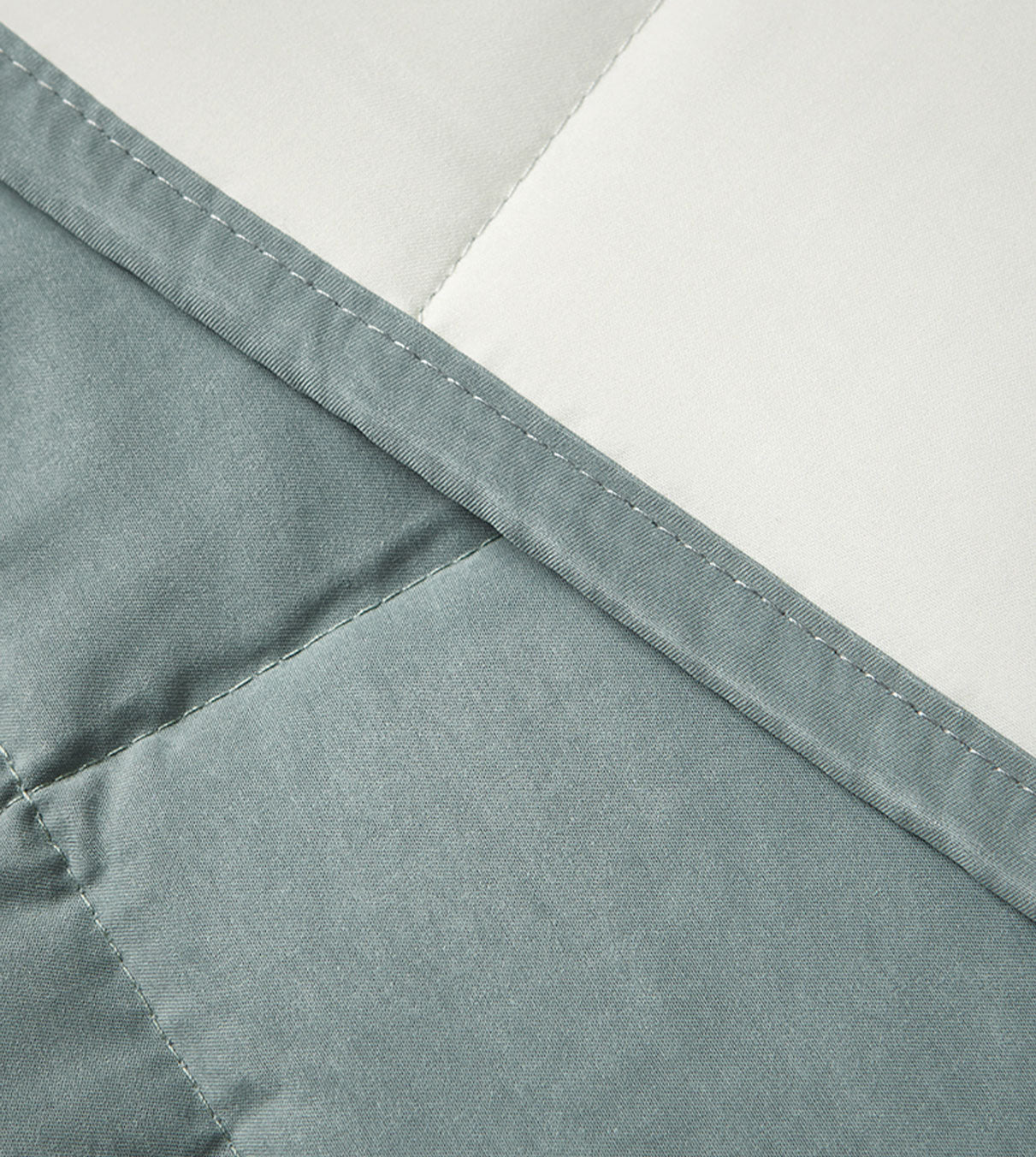 Product: Original Cotton-Polyester Weighted Blanket | Color: Reversible Light Green Grey