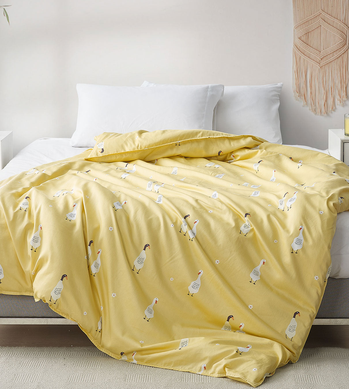 Product: Cotton Weighted Blanket Duvet Cover | Color: White Goose