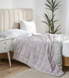 Product: Original Cotton-Linen Weighted Blanket | Color: Cotton-Linen Reversible Purple Grey