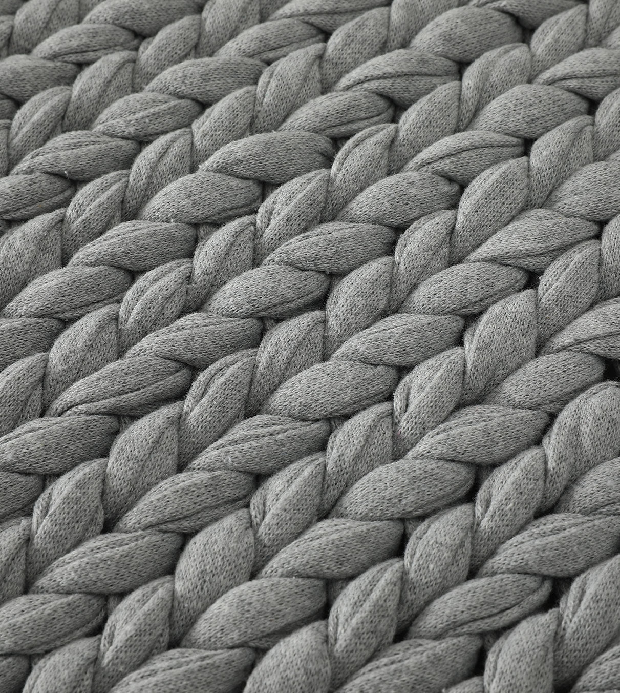 Product: Knitted Cotton Weighted Blanket | Color: Light Grey