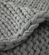 Product: Knitted Cotton Weighted Blanket | Color: Light Grey