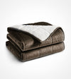 Product: Sherpa Fleece Weighted Blanket | Color: Dark Brown