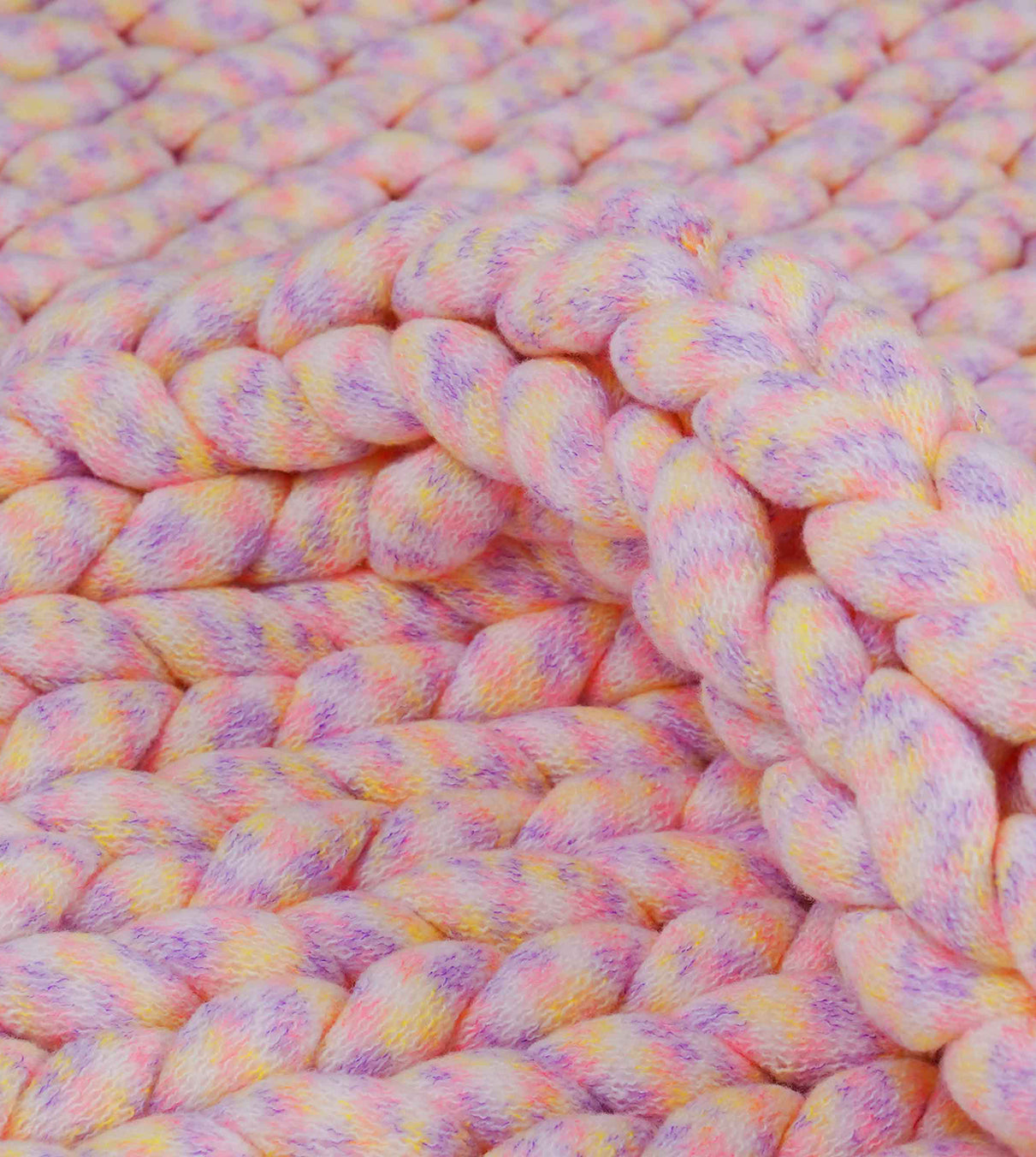 Product: Knitted Weighted Blanket | Color: Pink Carnival
