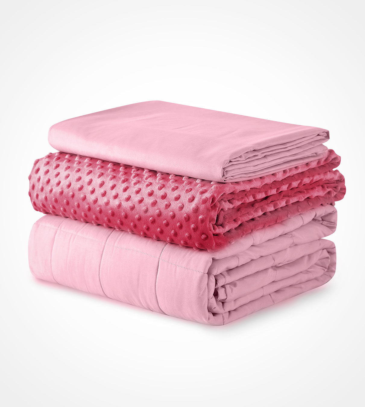 Product: Three-Piece Cooling & Minky Set | Color: Rose