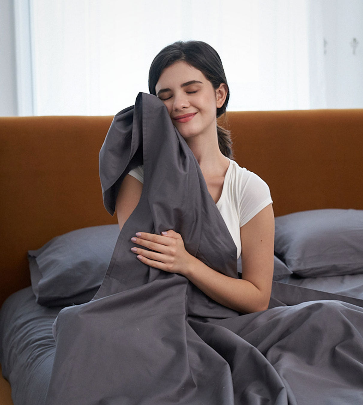 Product: Cooling Weighted Blanket Duvet Cover | Color: Charcoal