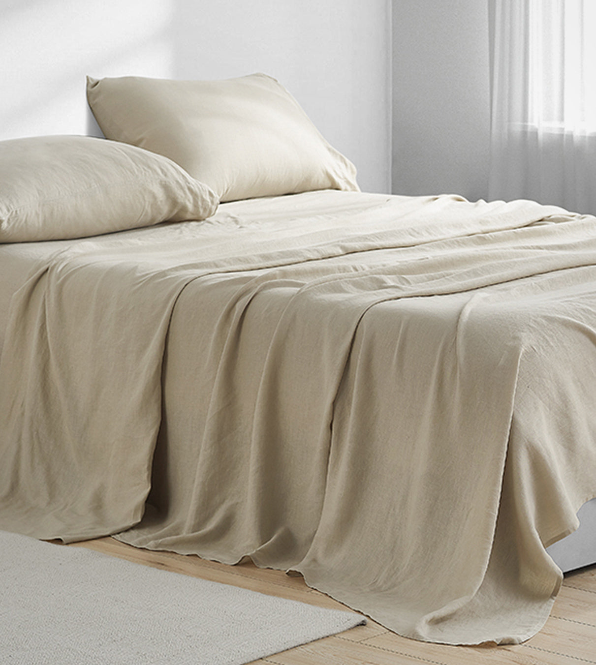 Product: French Linen Sheet Set | Color: Khaki