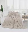 Product: Chenille Throw Blanket | Color: Beige Checkered