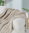 Product: Chenille Throw Blanket | Color: Beige Checkered