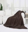 Product: Chenille Throw Blanket | Color: Coffee Brown Checkered