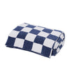 Product: Chenille Throw Blanket | Color: Navy Blue Checkered