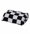 Product: Chenille Throw Blanket | Color: Black White Checkered