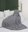 Product: Chenille Throw Blanket | Color: Light Grey Checkered