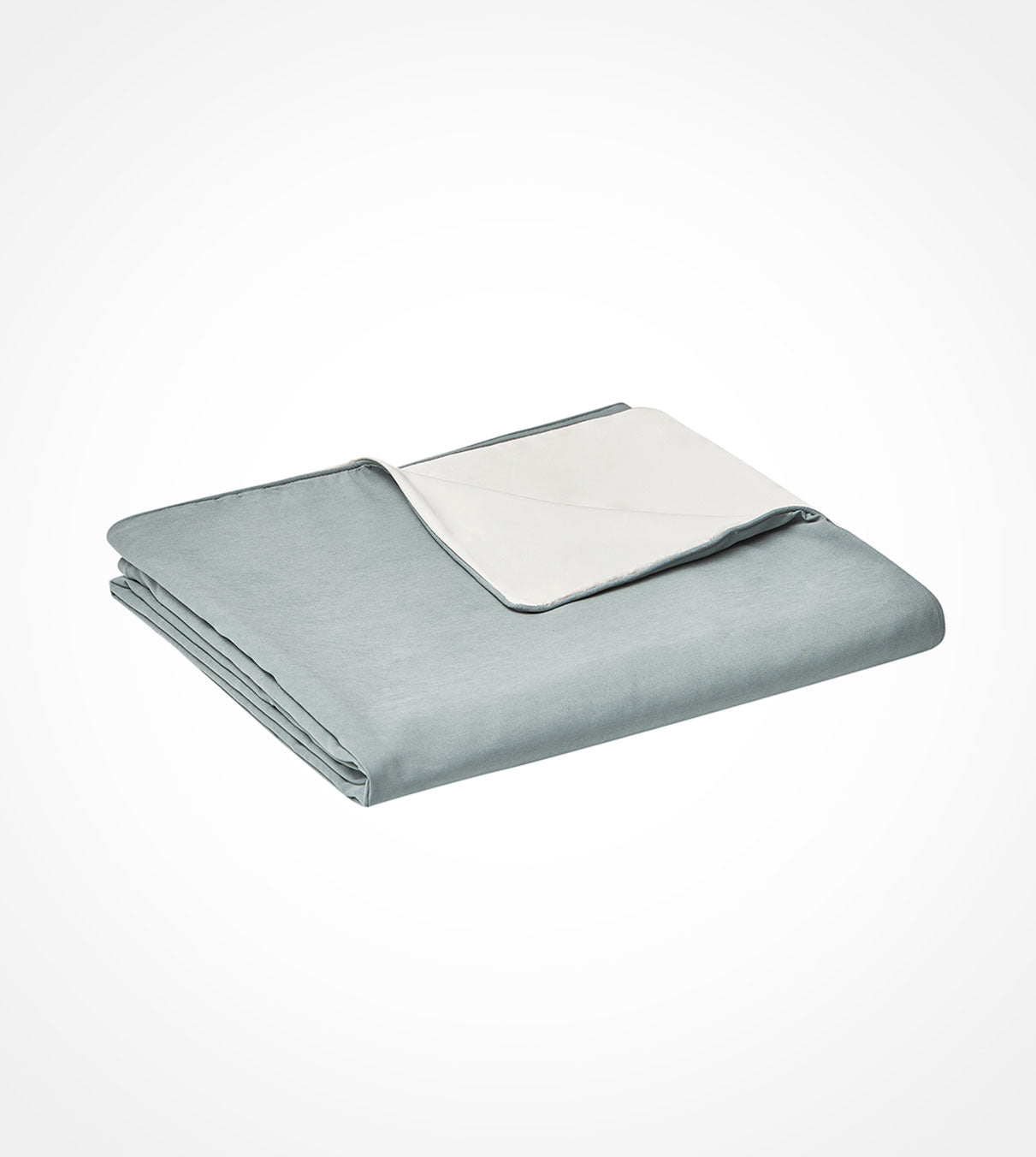 Product: Weighted Blanket Duvet Cover Full/Queen | Color: Cotton-Polyester Light Green/Grey