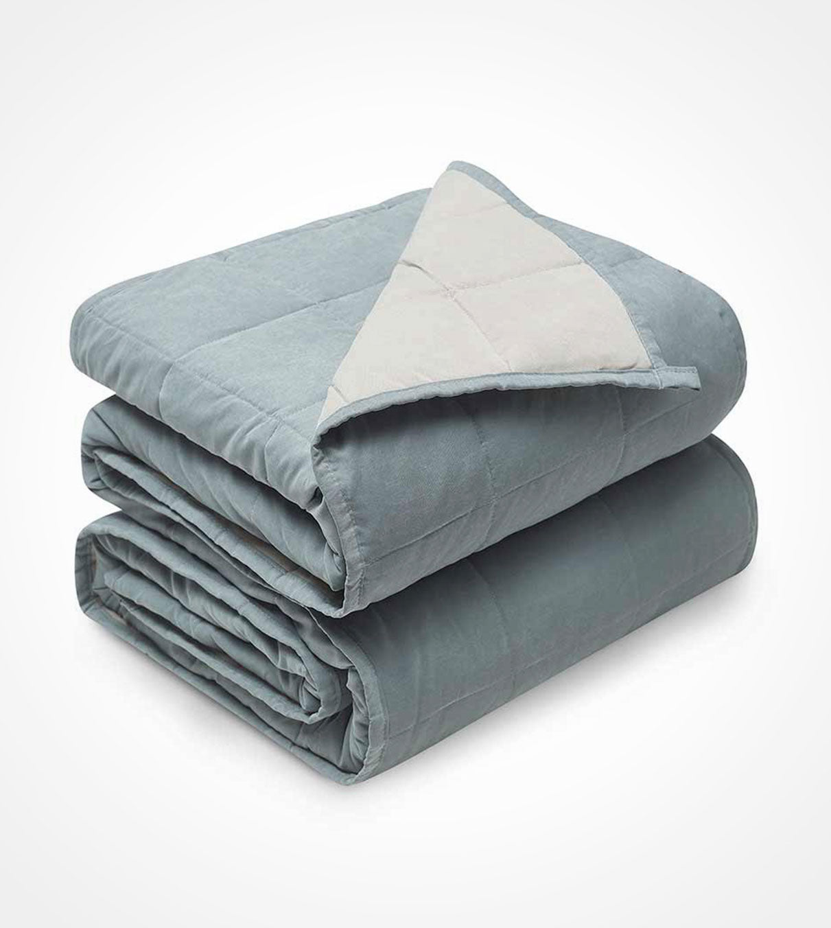 Product: YNM Weighted Blanket 12lb | Color: Cotton/Polyester Light Green/Grey 2.0