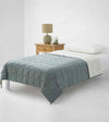 Product: YNM Weighted Blanket 15lb | Color: Cotton-Polyester Light Green Grey 2.0