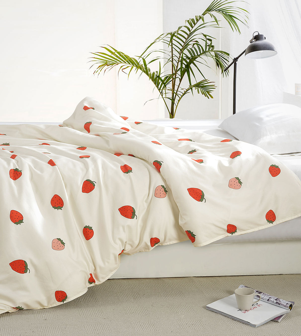 Product: YNM Weighted Blanket 15lb | Color: Cotton Strawberry 2.0