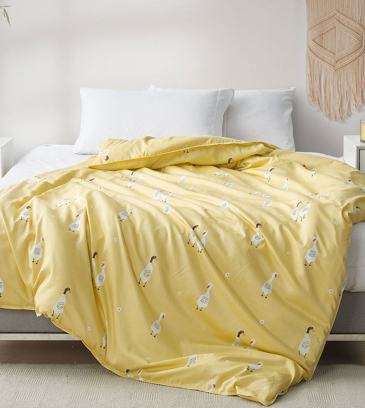 Product: Queen Size Weighted Blanket Duvet Cover | Color: Cotton White Goose