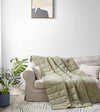 Product: YNM Weighted Blanket 12lb | Color: Cotton/Polyester Avocado/White 2.0