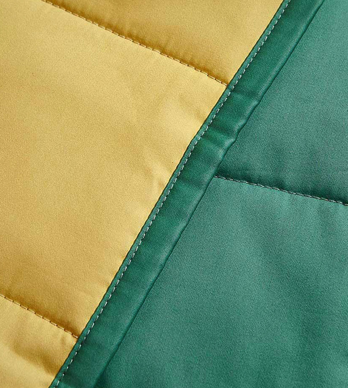 Product: YNM Weighted Blanket 15lb | Color: Sateen Virid/Yellow Reversible 2.0