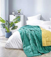 Product: YNM Weighted Blanket 15lb | Color: Sateen Virid/Yellow Reversible 2.0