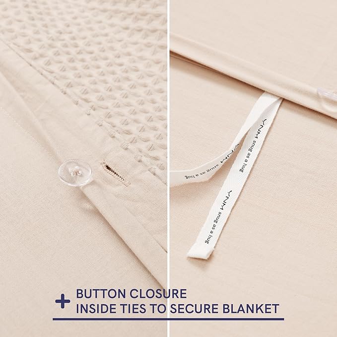 Product: Cotton Weighted Blanket Duvet Cover | Color: Waffle Weave Oatmeal