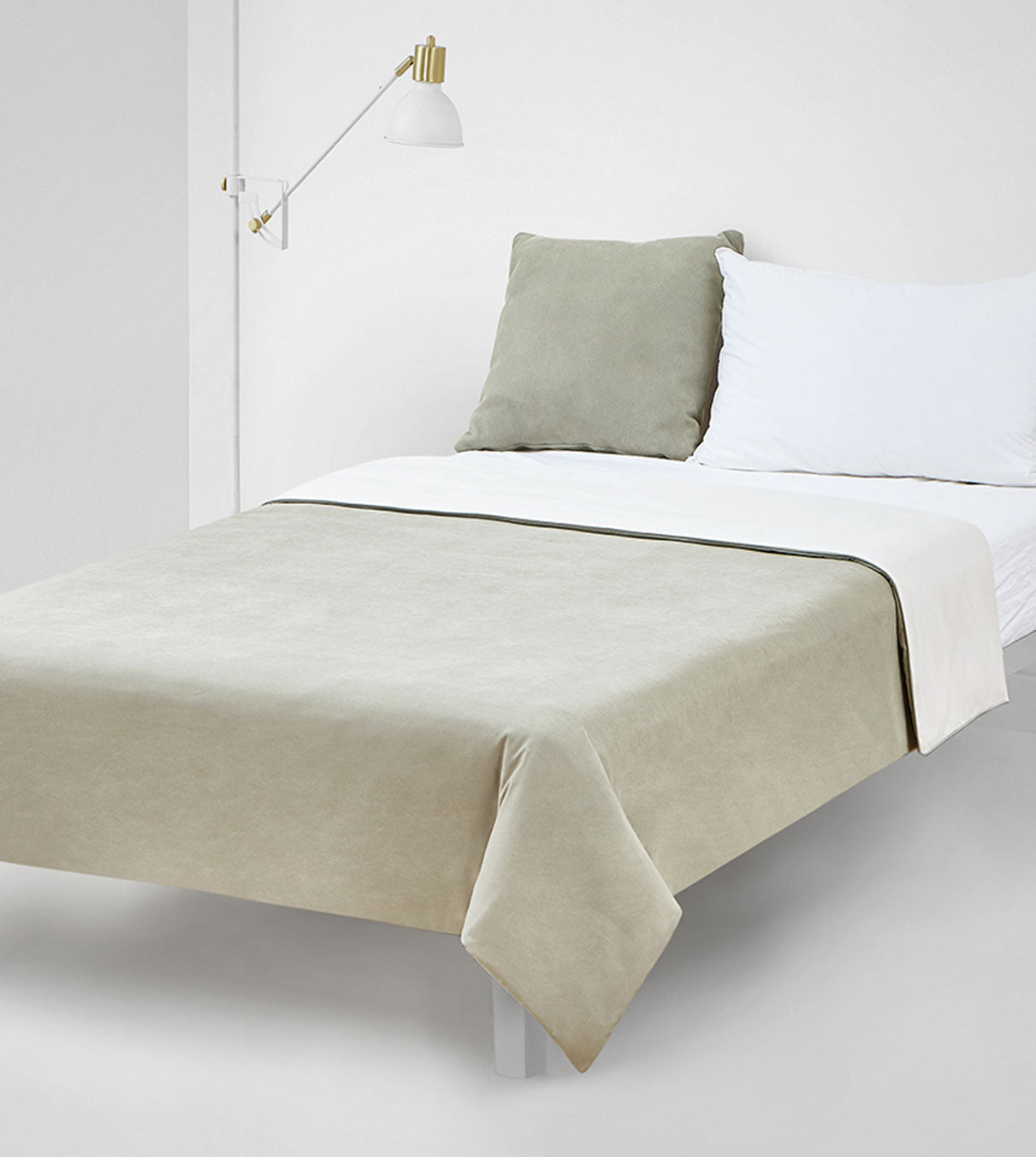 Product: Queen Size Weighted Blanket Duvet Cover | Color: Cotton-Polyester Avocado White