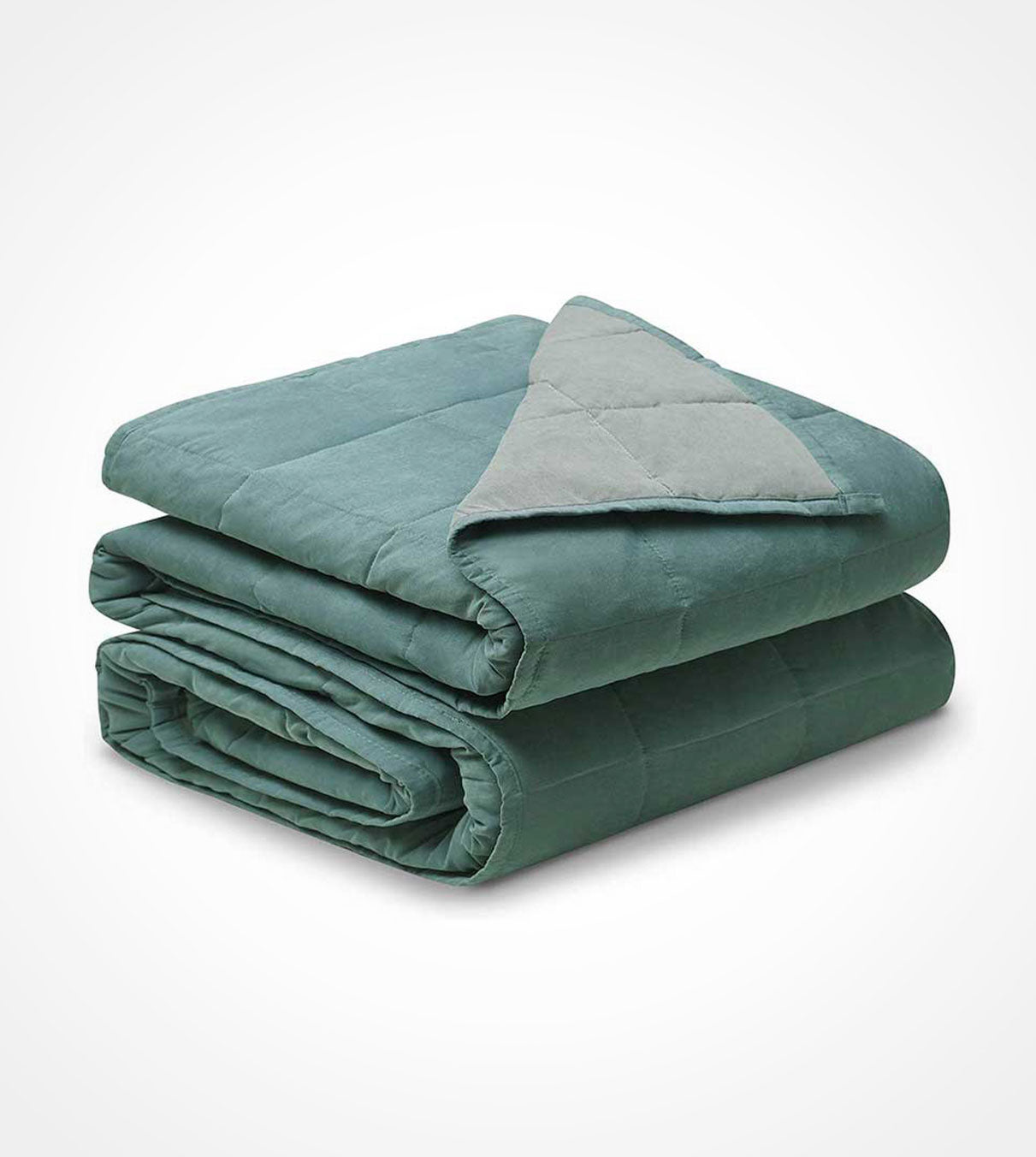 Product: YNM Weighted Blanket 20lb | Color: Cotton-Polyester Deep Green Grey 2.0