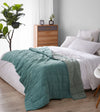 Product: YNM Weighted Blanket 20lb | Color: Cotton-Polyester Deep Green Grey 2.0