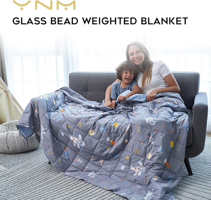 Product: Kids Original Cotton Weighted Blanket | Color: Astronaut