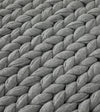 Product: 15lb Knitted Weighted Blanket | Color: Cotton Light Grey