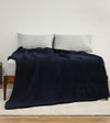 Product: 15lb Knitted Weighted Blanket | Color: Cotton Navy Blue