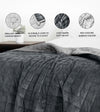 Product: YNM Weighted Blanket 17lb | Color: Dual-Sided Light Grey 3.0