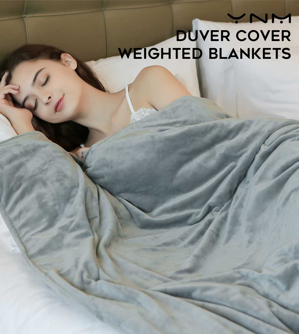 Product: Weighted Blanket Duvet Covers Twin Size | Color: Minky Gray