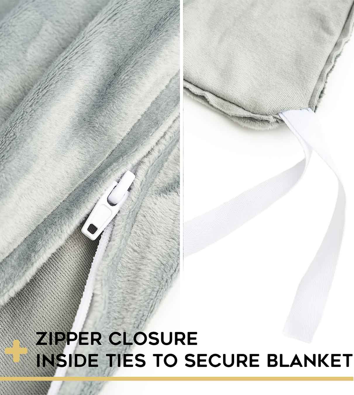 Product: Weighted Blanket Duvet Covers Twin Size | Color: Minky Gray