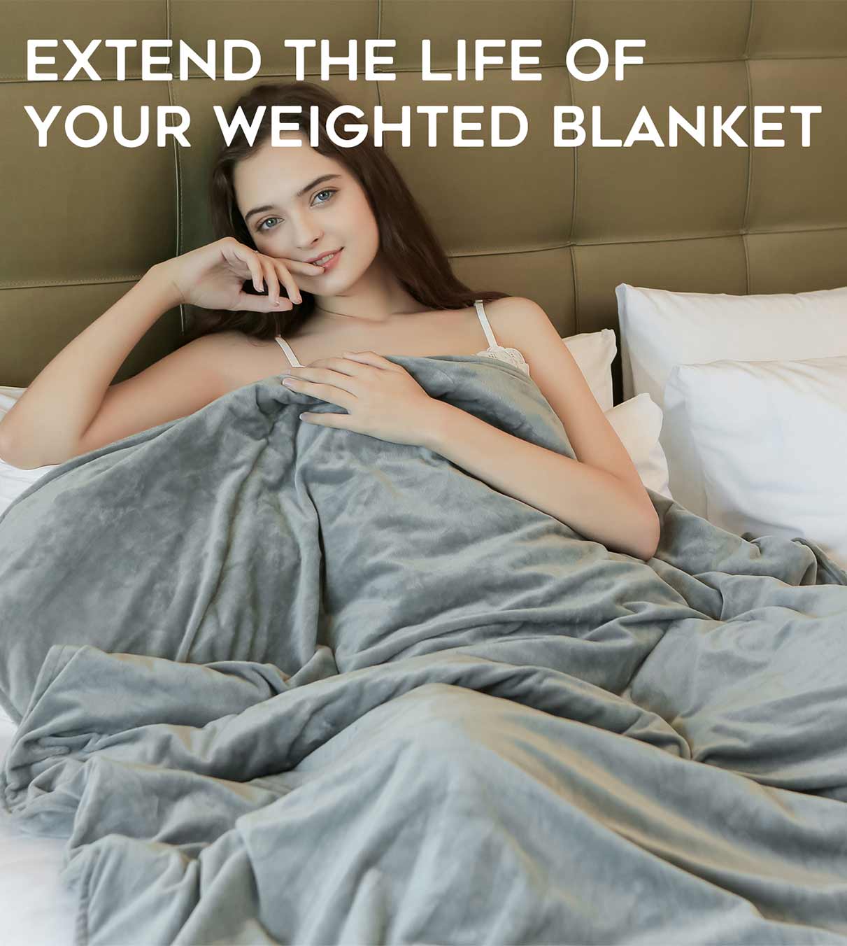 Product: Weighted Blanket Duvet Covers Twin Size | Color: Minky Gray