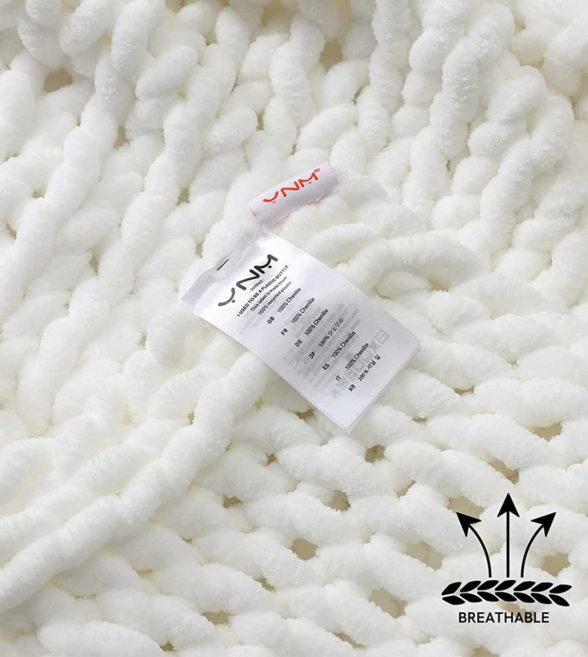 Product: Chenille Throw Blanket | Color: Chenille White