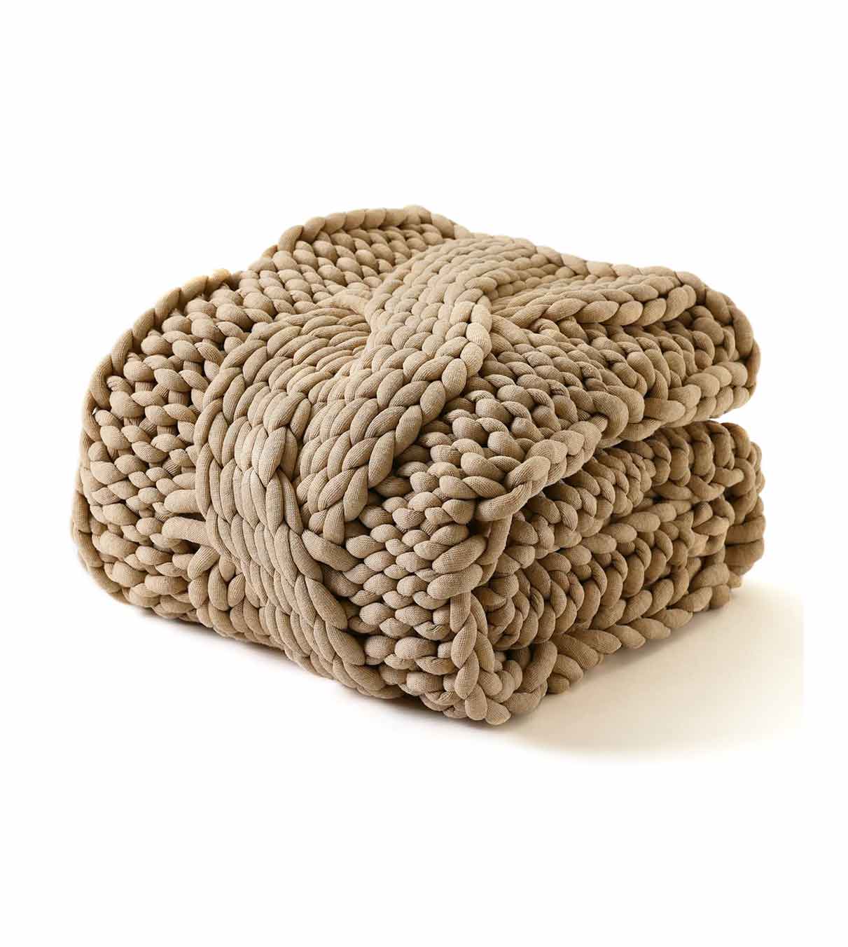 Product: Knitted Chunky Throw | Color: Twisted Sand