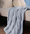 Product: Knitted Chunky Throw | Color: Twisted Silver