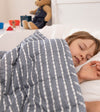 Product: Original Cotton Weighted Blanket | Color: Blue White Stripe