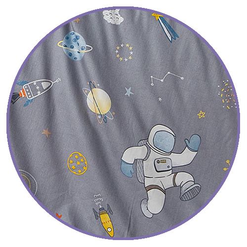 Product: Weighted Blanket Duvet Covers Kid's Size | Swatch: Cotton Astronaut