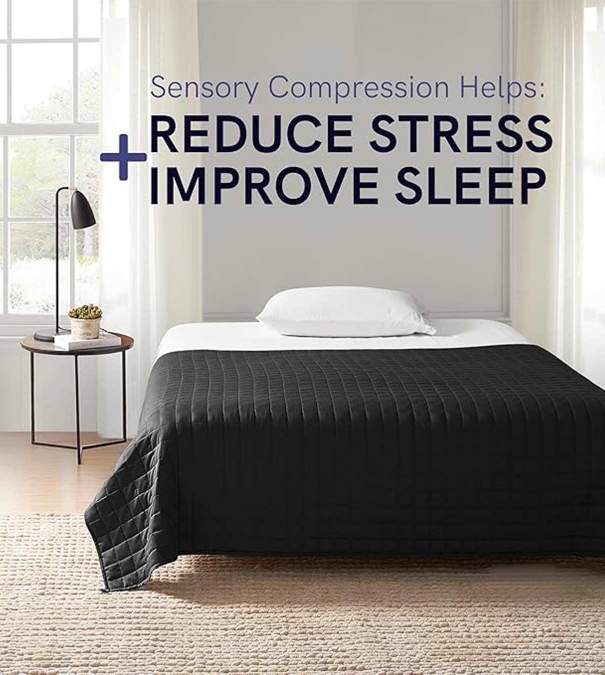 Product: Exclusive Cotton Weighted Blanket | Color: Dark Grey