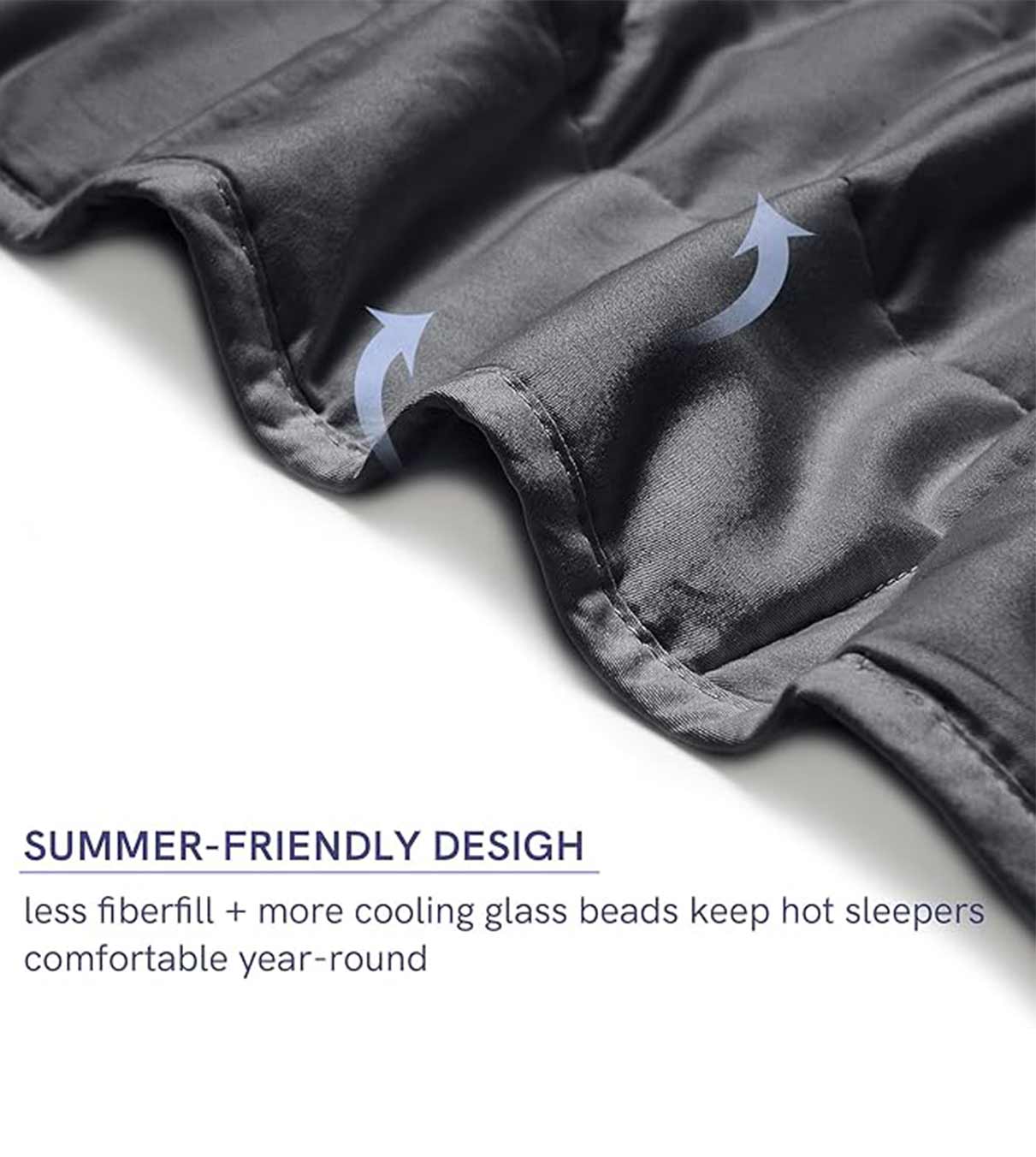 Product: Exclusive Cotton Weighted Blanket | Color: Dark Grey