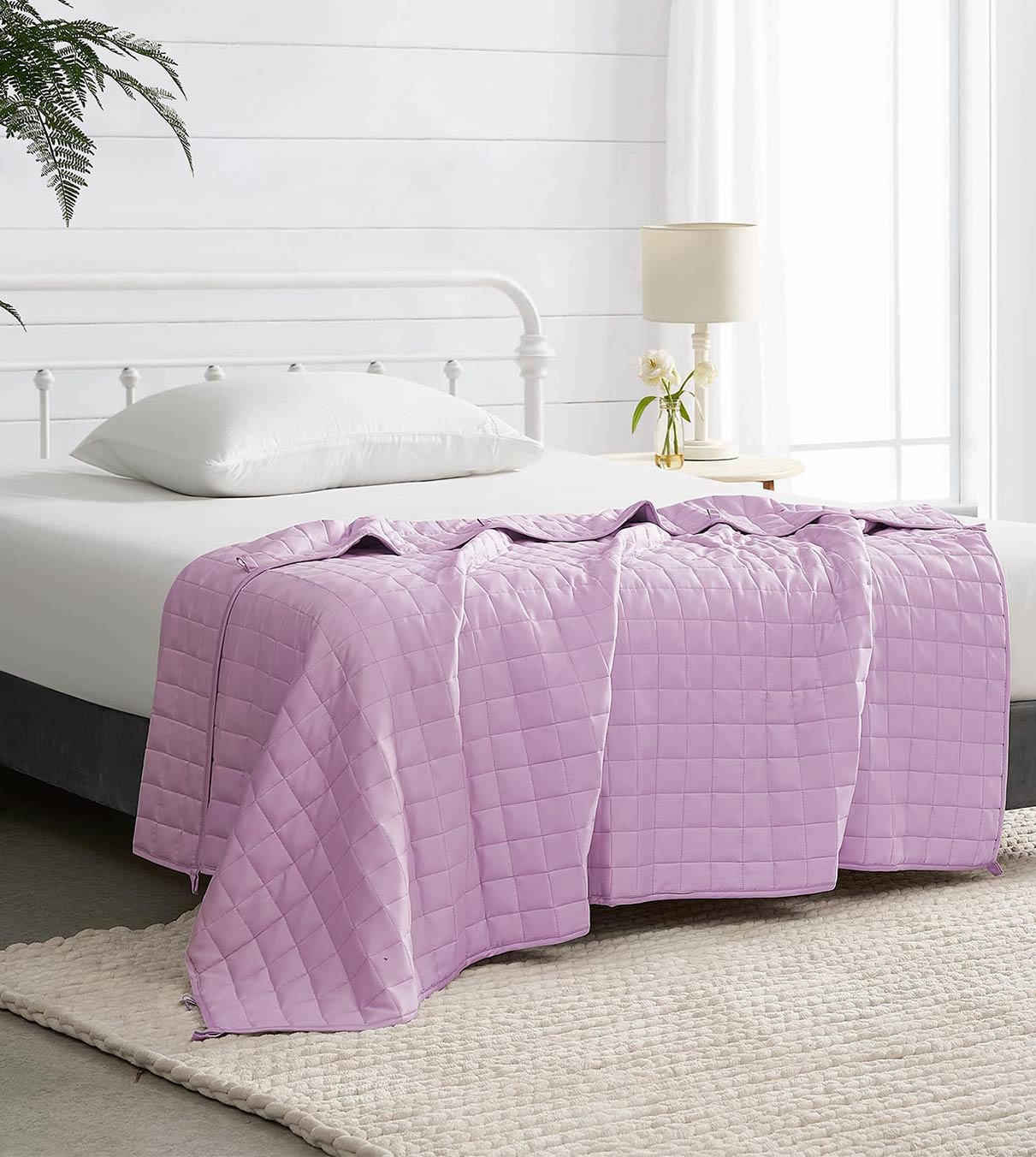 Product: YNM Weighted Blanket 15lb | Color: Sateen Lavender 3.0