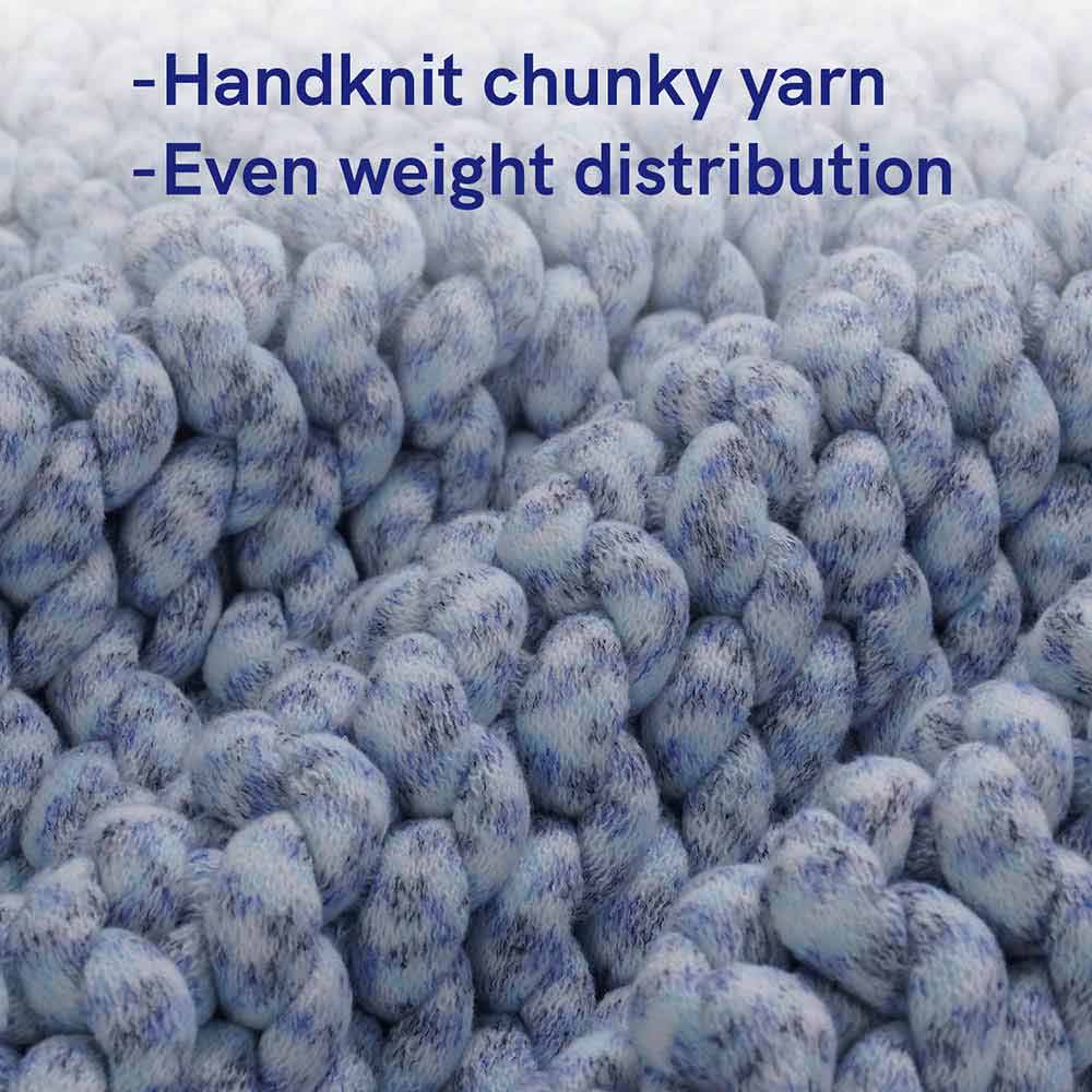 Product: Knitted Weighted Blanket 25lb | Color: Original Blue Baby's Breath