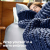 Product: Knitted Weighted Blanket 10lb | Color: Original Navy