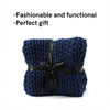 Product: Knitted Weighted Blanket 10lb | Color: Original Navy