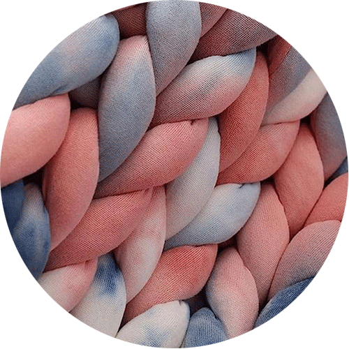 Product: Knitted Weighted Blanket | Swatch: Pink Sky